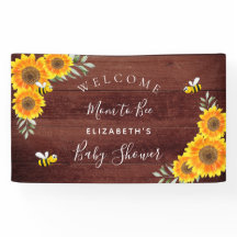 赤ちゃんシャワー素朴な木ひまわりママbee