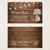 赤ちゃんシャワー素朴ブックリクエスト木赤ちゃんの息 (正面&裏面)