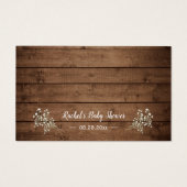 赤ちゃんシャワー素朴ブックリクエスト木赤ちゃんの息 (裏面)