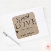 赤ちゃんシャワー素朴用S'More Kraftメッセージカード スクエアシール (封筒)