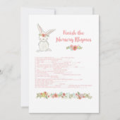 赤ちゃんシャワー終了子供部屋韻ゲームカード 招待状 (正面)