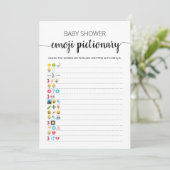 赤ちゃんシャワー絵文字ゲームカード 招待状 (スタンド正面)