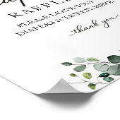 赤ちゃんシャワー緑おむつラッフルゲームサイン ポスター (角)