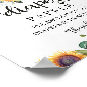 赤ちゃんシャワー緑おむつラッフルゲームサイン ポスター (角)