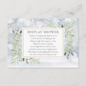 赤ちゃんシャワー緑の冬の雪のかけらを表示 エンクロージャーカード (正面)