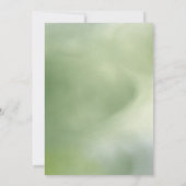 赤ちゃんシャワー緑の水彩背景 サンキューカード (裏面)