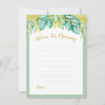 赤ちゃんシャワー緑葉のユーカリのママ