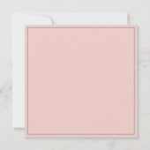 赤ちゃんシャワー繊細な花ピンク&セージ緑 招待状 (裏面)