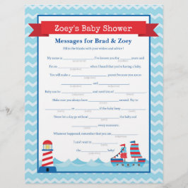 赤ちゃんシャワー航海のの親へのメッセージ