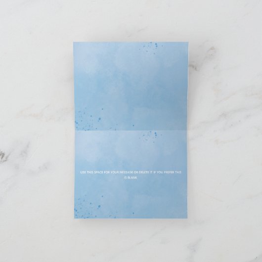 赤ちゃんシャワー船アホイかわいい男の子ありがとう サンキューカード (内部)