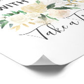 赤ちゃんシャワー花お気に入りのサインを取る ポスター (角)