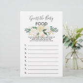 赤ちゃんシャワー花ゲーム – ベビー食品を推測 (スタンド正面)