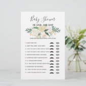 赤ちゃんシャワー花ゲーム – 彼は彼女が言った (スタンド正面)