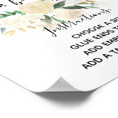 赤ちゃんシャワー花ヘッドバンドステーション活動 ポスター (角)