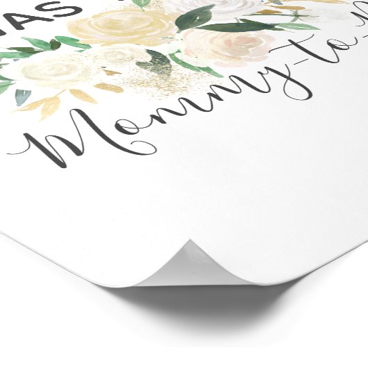 赤ちゃんシャワー花ママのゲームの看板 ポスター (角)