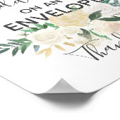 赤ちゃんシャワー花差出人住所標識 ポスター (角)