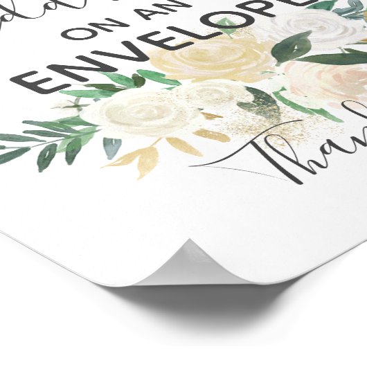 赤ちゃんシャワー花差出人住所標識 ポスター (角)