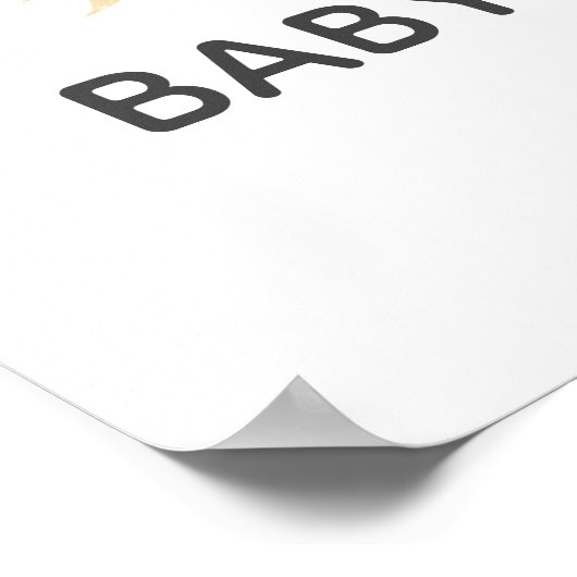 赤ちゃんシャワー花歓迎サイン ポスター (角)