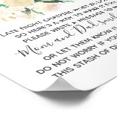 赤ちゃんシャワー花深夜おむつサイン ポスター (角)