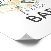 赤ちゃんシャワー花願うベビーサイン ポスター (角)