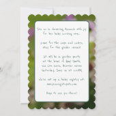 赤ちゃんシャワー茶パーティーかわいい女の子のフローラティーカップ 招待状 (裏面)