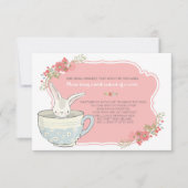 赤ちゃんシャワー茶パーティーを持ってブックカードを挿入 招待状 (正面)