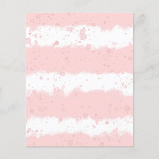 赤ちゃんシャワー葉用の可愛い象の女の子 (裏面)