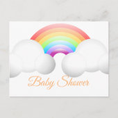 赤ちゃんシャワー虹の雲カラフル ポストカード (正面)
