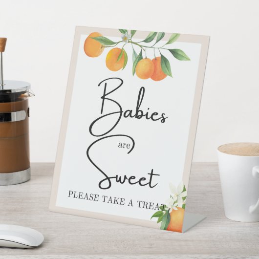 赤ちゃんシャワー装飾ニュートラルジェンダーテーブルトップ 台座サイン (インサイチュ)