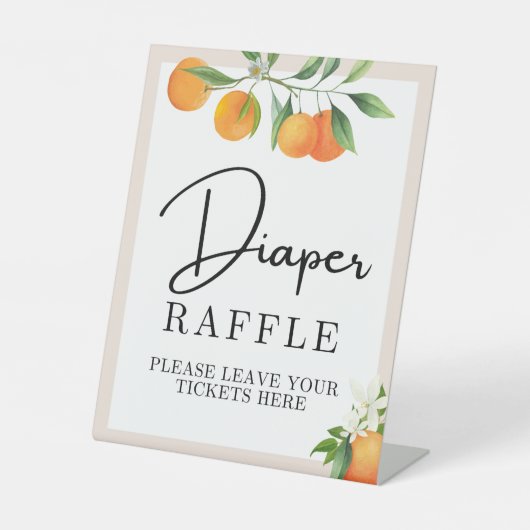 赤ちゃんシャワー装飾ニュートラルジェンダーテーブルトップ 台座サイン (正面)