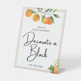 赤ちゃんシャワー装飾ニュートラルジェンダーテーブルトップ 台座サイン