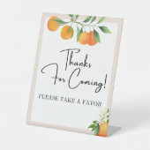 赤ちゃんシャワー装飾ニュートラルジェンダーテーブルトップ 台座サイン (正面)