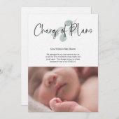 赤ちゃんシャワー計画の変更Facebookパーティー 招待状 (正面/裏面)