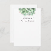 赤ちゃんシャワー記念 | 多肉的なベビー エンクロージャーカード (正面/裏面)