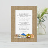 赤ちゃんシャワー詩ありがとうノート、素朴なスポーツ 招待状 (スタンド正面)