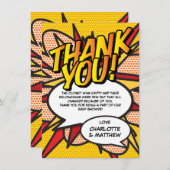 赤ちゃんシャワー詩おもしろいモダンサンキューカード サンキューカード (正面/裏面)