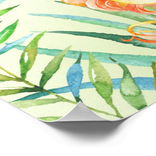 赤ちゃんシャワー誕生日シーティングチャートライオンの子 ポスター (角)