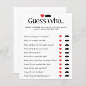 赤ちゃんシャワー誰のゲームを推測シンプル-エレガントと (正面/裏面)