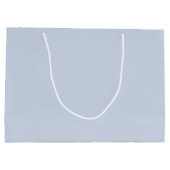 赤ちゃんシャワー赤面ピンクの花水色エレガント ラージペーパーバッグ (裏面)