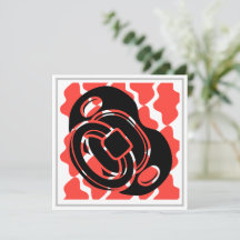 赤ちゃんシャワー赤&白おしゃぶり