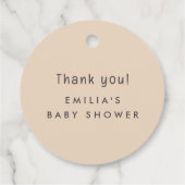 赤ちゃんシャワー途中のリトルカボチャありがとう フェイバータグ (裏面)