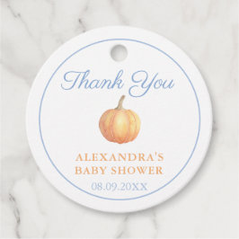 赤ちゃんシャワー途中のリトルカボチャありがとう フェイバータグ