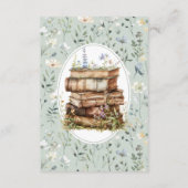 赤ちゃんシャワー野花、ベビー用の本を持って エンクロージャーカード (裏面)