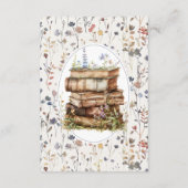 赤ちゃんシャワー野花、ベビー用の本を持って エンクロージャーカード (裏面)