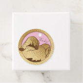 赤ちゃんシャワー金ゴールド象 フェイバータグ (インサイチュ)