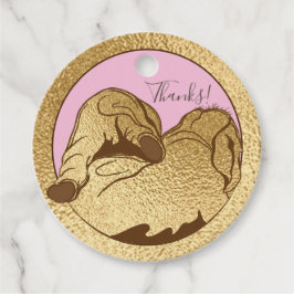 赤ちゃんシャワー金ゴールド象 フェイバータグ