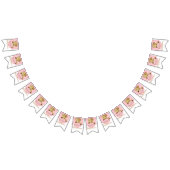 赤ちゃんシャワー金ゴールド/ピンク象,アゲハチョウバナー バンティングフラッグ (全)