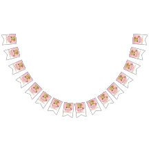 赤ちゃんシャワー金ゴールド/ピンク象，アゲハチョウバナー