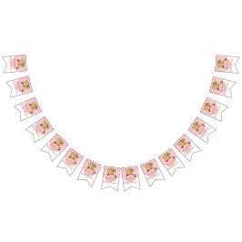 赤ちゃんシャワー金ゴールド/ピンク象，アゲハチョウバナー バンティングフラッグ