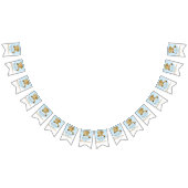 赤ちゃんシャワー金ゴールド/ブルーエレファント、アゲハチョウバナー バンティングフラッグ (全)